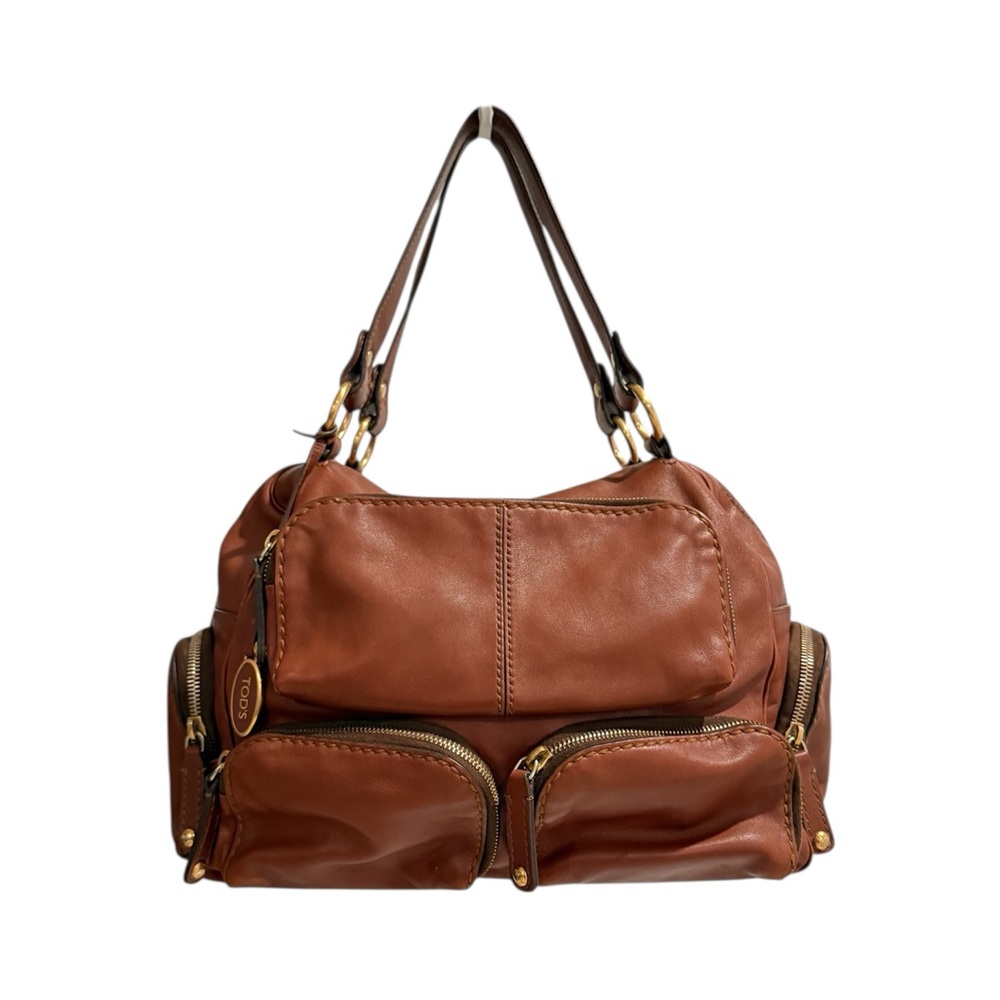 Tods Brown Leather Shoulder Bag